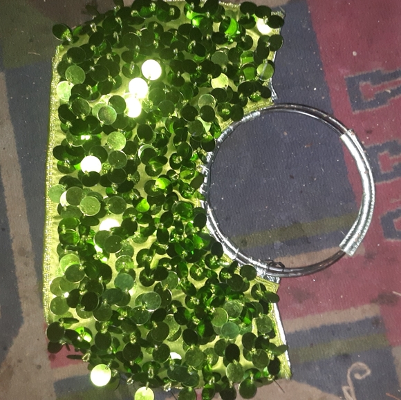 Green sequin bag - Picture 2 of 4